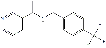 [1-(pyridin-3-yl)ethyl]({[4-(trifluoromethyl)phenyl]methyl})amine 结构式