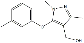 [1,3-dimethyl-5-(3-methylphenoxy)-1H-pyrazol-4-yl]methanol,,结构式