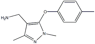 [1,3-dimethyl-5-(4-methylphenoxy)-1H-pyrazol-4-yl]methanamine Struktur