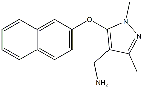 [1,3-dimethyl-5-(naphthalen-2-yloxy)-1H-pyrazol-4-yl]methanamine 化学構造式