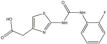 [2-({[(2-fluorophenyl)amino]carbonyl}amino)-1,3-thiazol-4-yl]acetic acid Structure