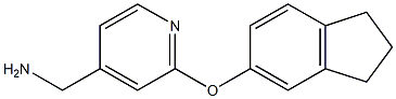 [2-(2,3-dihydro-1H-inden-5-yloxy)pyridin-4-yl]methanamine 结构式