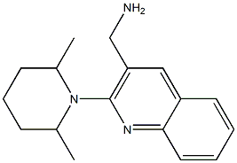 [2-(2,6-dimethylpiperidin-1-yl)quinolin-3-yl]methanamine Structure