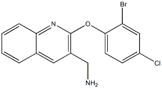[2-(2-bromo-4-chlorophenoxy)quinolin-3-yl]methanamine Struktur