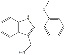 [2-(2-methoxyphenyl)-1H-indol-3-yl]methanamine 结构式