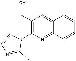 [2-(2-methyl-1H-imidazol-1-yl)quinolin-3-yl]methanol,,结构式