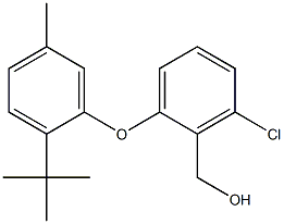 [2-(2-tert-butyl-5-methylphenoxy)-6-chlorophenyl]methanol 化学構造式