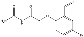 [2-(4-bromo-2-formylphenoxy)acetyl]urea Structure