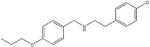 [2-(4-chlorophenyl)ethyl][(4-propoxyphenyl)methyl]amine,,结构式