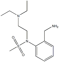 [2-(aminomethyl)phenyl]-N-[2-(diethylamino)ethyl]methanesulfonamide 化学構造式