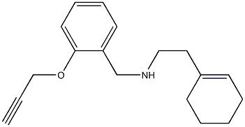 [2-(cyclohex-1-en-1-yl)ethyl]({[2-(prop-2-yn-1-yloxy)phenyl]methyl})amine,,结构式