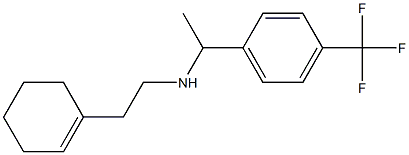 [2-(cyclohex-1-en-1-yl)ethyl]({1-[4-(trifluoromethyl)phenyl]ethyl})amine Struktur