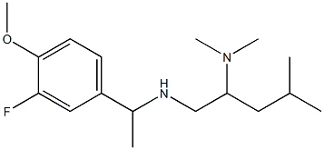 [2-(dimethylamino)-4-methylpentyl][1-(3-fluoro-4-methoxyphenyl)ethyl]amine 化学構造式