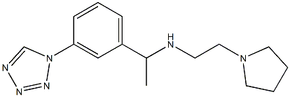 [2-(pyrrolidin-1-yl)ethyl]({1-[3-(1H-1,2,3,4-tetrazol-1-yl)phenyl]ethyl})amine Struktur