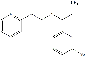 [2-amino-1-(3-bromophenyl)ethyl](methyl)[2-(pyridin-2-yl)ethyl]amine Structure