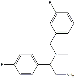 [2-amino-1-(4-fluorophenyl)ethyl][(3-fluorophenyl)methyl]methylamine 化学構造式