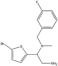 [2-amino-1-(5-bromothiophen-2-yl)ethyl][(3-fluorophenyl)methyl]methylamine Structure