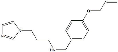 [3-(1H-imidazol-1-yl)propyl]({[4-(prop-2-en-1-yloxy)phenyl]methyl})amine Struktur