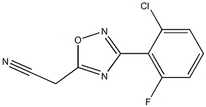 [3-(2-chloro-6-fluorophenyl)-1,2,4-oxadiazol-5-yl]acetonitrile,,结构式