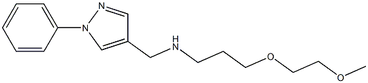 [3-(2-methoxyethoxy)propyl][(1-phenyl-1H-pyrazol-4-yl)methyl]amine Struktur