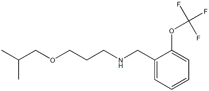 [3-(2-methylpropoxy)propyl]({[2-(trifluoromethoxy)phenyl]methyl})amine 化学構造式