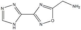[3-(4H-1,2,4-triazol-3-yl)-1,2,4-oxadiazol-5-yl]methanamine Struktur