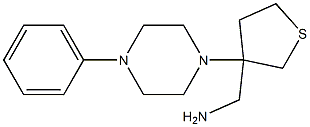 [3-(4-phenylpiperazin-1-yl)tetrahydrothien-3-yl]methylamine 结构式