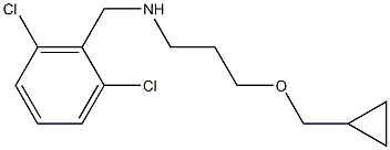 [3-(cyclopropylmethoxy)propyl][(2,6-dichlorophenyl)methyl]amine Struktur
