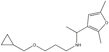 [3-(cyclopropylmethoxy)propyl][1-(2,5-dimethylfuran-3-yl)ethyl]amine Structure