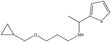 [3-(cyclopropylmethoxy)propyl][1-(thiophen-2-yl)ethyl]amine,,结构式