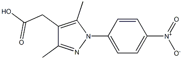 [3,5-dimethyl-1-(4-nitrophenyl)-1H-pyrazol-4-yl]acetic acid,,结构式