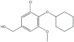 [3-chloro-4-(cyclohexyloxy)-5-methoxyphenyl]methanol,,结构式