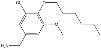 [3-chloro-4-(hexyloxy)-5-methoxyphenyl]methanamine Struktur