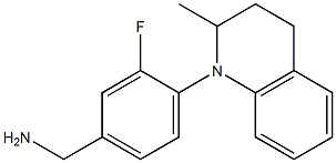 [3-fluoro-4-(2-methyl-1,2,3,4-tetrahydroquinolin-1-yl)phenyl]methanamine Structure