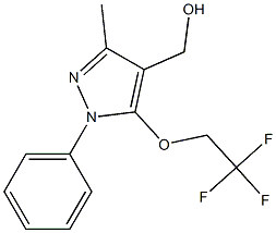 [3-methyl-1-phenyl-5-(2,2,2-trifluoroethoxy)-1H-pyrazol-4-yl]methanol Structure