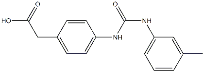 [4-({[(3-methylphenyl)amino]carbonyl}amino)phenyl]acetic acid,,结构式