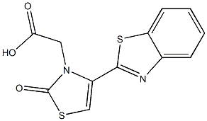 [4-(1,3-benzothiazol-2-yl)-2-oxo-1,3-thiazol-3(2H)-yl]acetic acid Structure