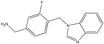 [4-(1H-1,3-benzodiazol-1-ylmethyl)-3-fluorophenyl]methanamine|