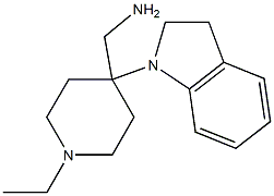 [4-(2,3-dihydro-1H-indol-1-yl)-1-ethylpiperidin-4-yl]methylamine Structure