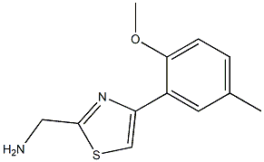 [4-(2-methoxy-5-methylphenyl)-1,3-thiazol-2-yl]methanamine Struktur