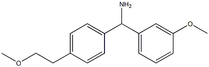 [4-(2-methoxyethyl)phenyl](3-methoxyphenyl)methanamine 化学構造式