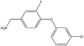 [4-(3-chlorophenoxy)-3-fluorophenyl]methanamine,,结构式