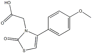 [4-(4-methoxyphenyl)-2-oxo-1,3-thiazol-3(2H)-yl]acetic acid Struktur