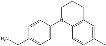[4-(6-methyl-1,2,3,4-tetrahydroquinolin-1-yl)phenyl]methanamine,,结构式