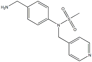 [4-(aminomethyl)phenyl]-N-(pyridin-4-ylmethyl)methanesulfonamide 化学構造式