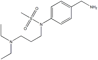 [4-(aminomethyl)phenyl]-N-[3-(diethylamino)propyl]methanesulfonamide Structure