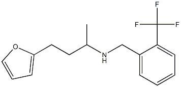 [4-(furan-2-yl)butan-2-yl]({[2-(trifluoromethyl)phenyl]methyl})amine 化学構造式