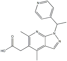 [4,6-dimethyl-1-(1-pyridin-4-ylethyl)-1H-pyrazolo[3,4-b]pyridin-5-yl]acetic acid