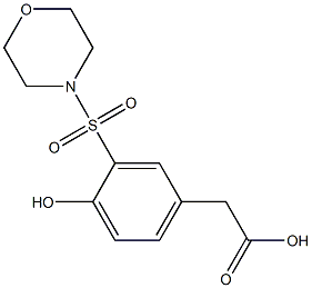 [4-hydroxy-3-(morpholin-4-ylsulfonyl)phenyl]acetic acid Structure