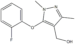 [5-(2-fluorophenoxy)-1,3-dimethyl-1H-pyrazol-4-yl]methanol 化学構造式